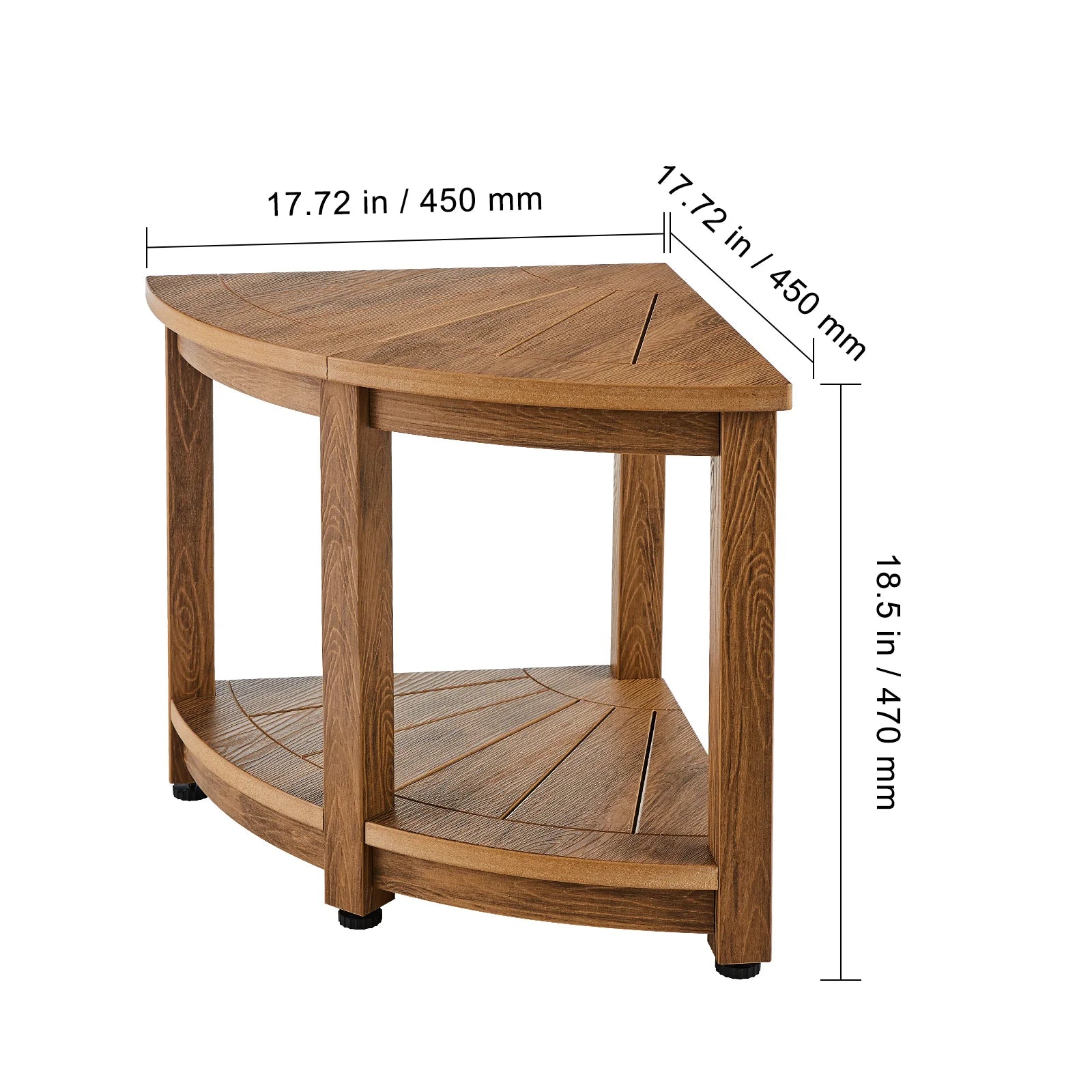 SucceBuy Corner Teak Shower Bench 100% Teak Wood Corner Shower Beach Mold resistant Shower Stool Inside Outside Shower Bathroom