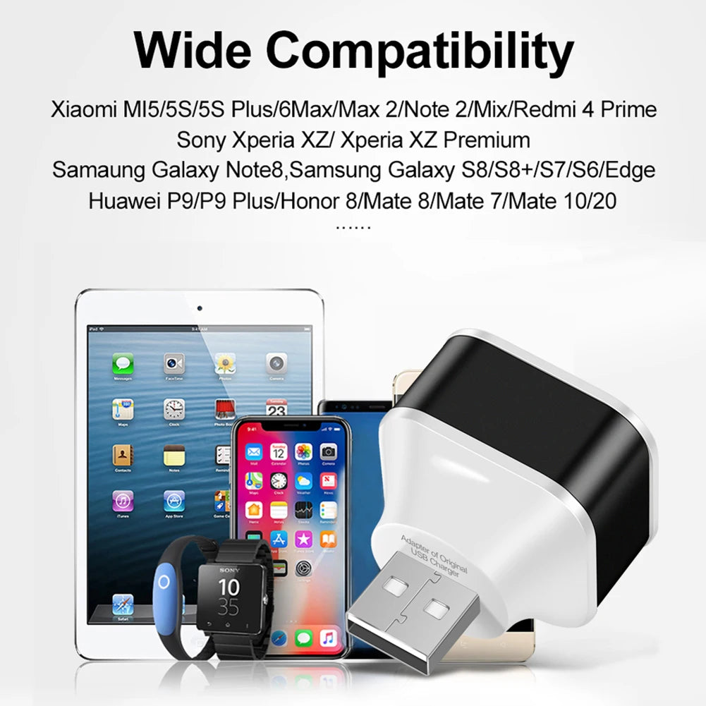 USB2.0 HUB Quick Charge 3 Ports USB Splitter USB 2.0 Expander Mobile Phone Tablet  Laptop PC Chargers Adapter with LED Indicator